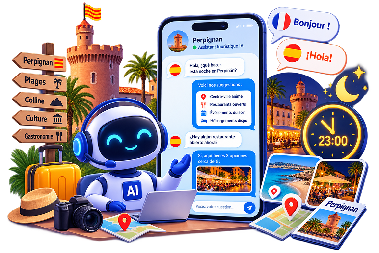 Chatbot IA pour le tourisme à Perpignan — comment répondre aux clients espagnols à 23h